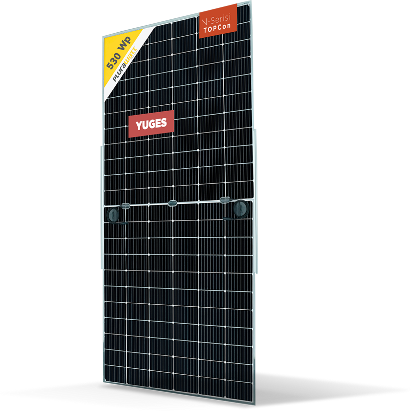 YUGES 520-530 Watt Bifacial TOPCon G2G Half-Cut Güneş Paneli